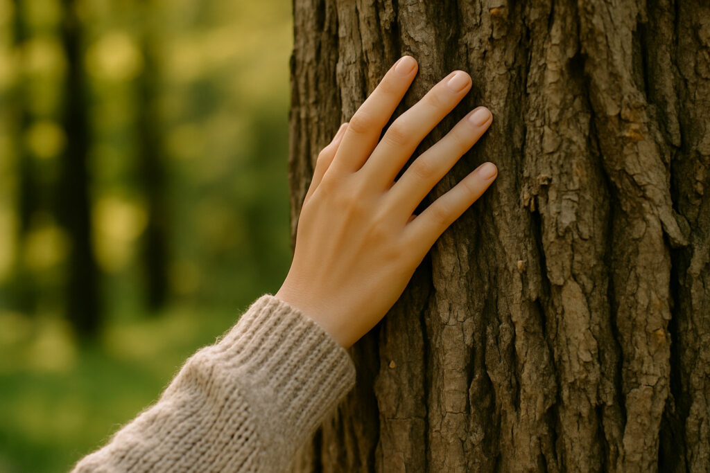 hand-on-tree-bark-grounding.jpg Hand touching tree bark – sensory grounding and nature connection
