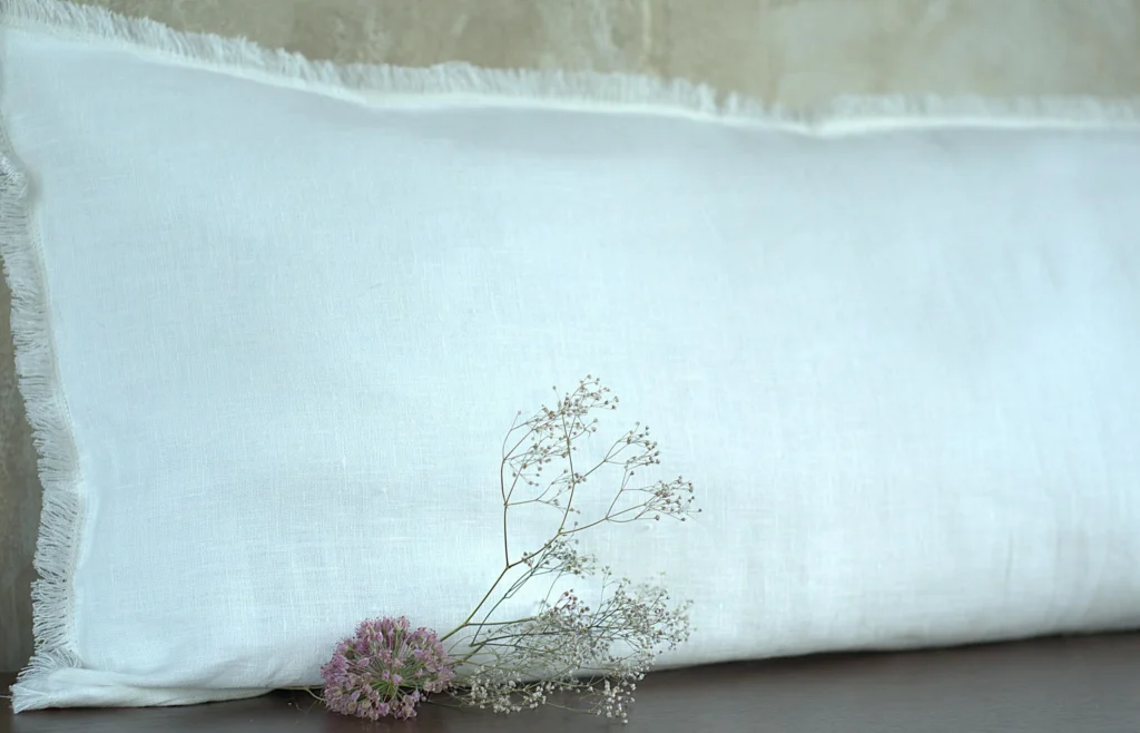 Linen lumbar pillow