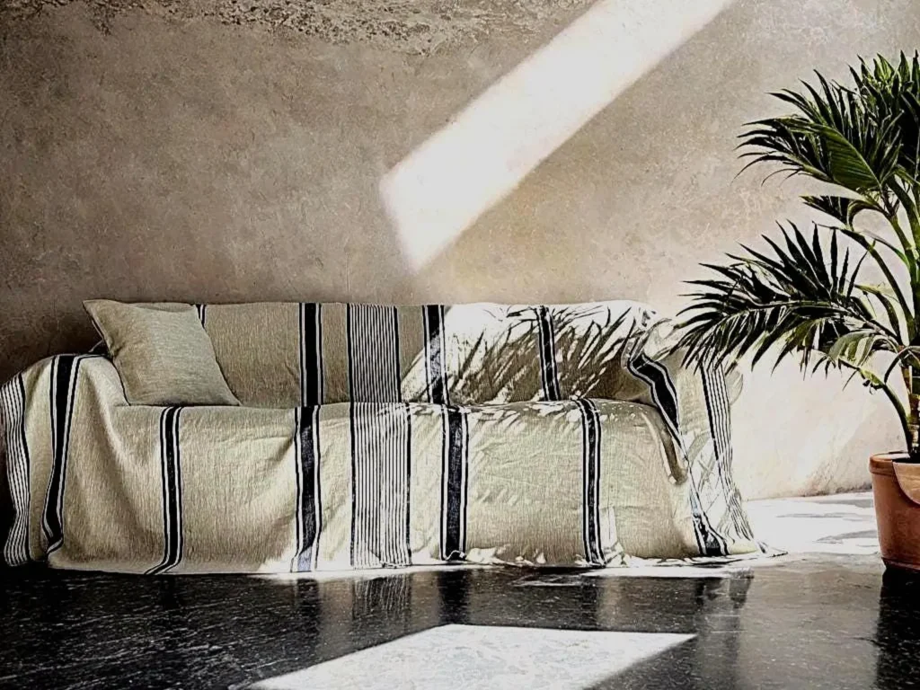 linen couch cover